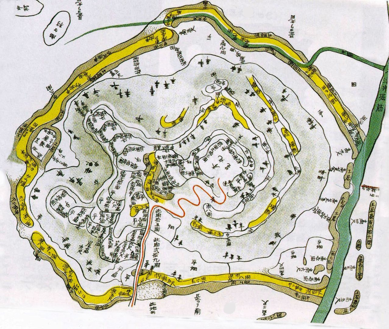 小牧山城の古地図