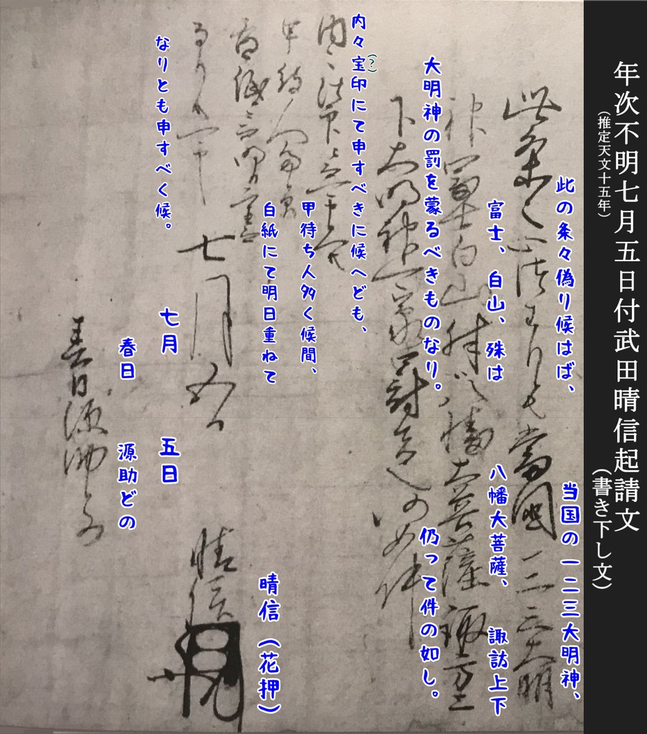 武田信玄公訓書 - その他